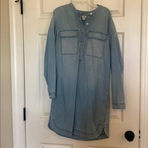 J Crew Denim long sleeve casual dress